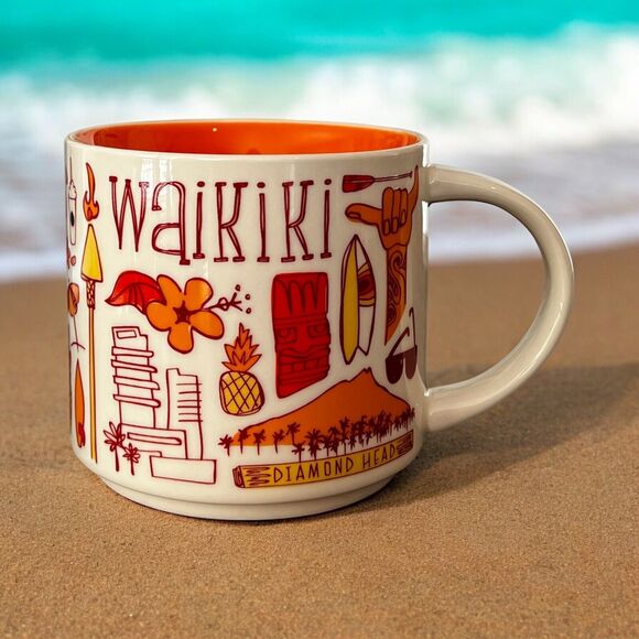 Starbucks Other - Starbucks WAIKIKI Hawaii Been There Series BTS Coffee Mug Cup EUC
